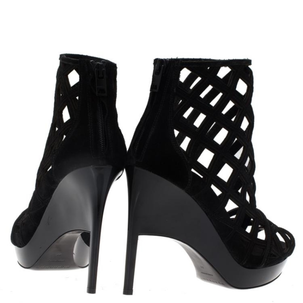 Burberry Edenside Cage Wedge Ankle Boot (SZ 37.5) - Picture 4 of 5